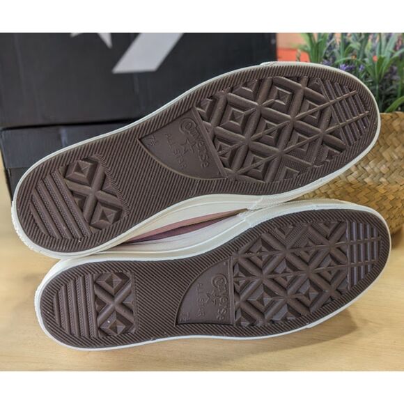 Converse CTAS Lift Platform Sherpa Lined Rust Pink Leather Hi Tops Size 9.5 NIB - Picture 10 of 12